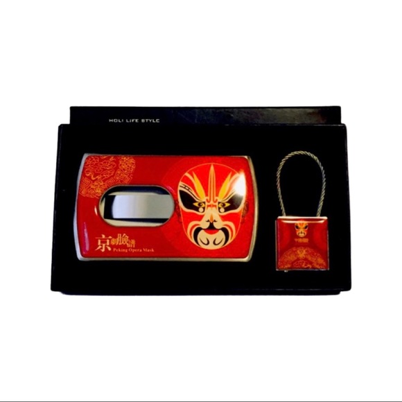 Holi Life Peking Opera Mask Card Holder & Key Ring - Picture 1 of 10